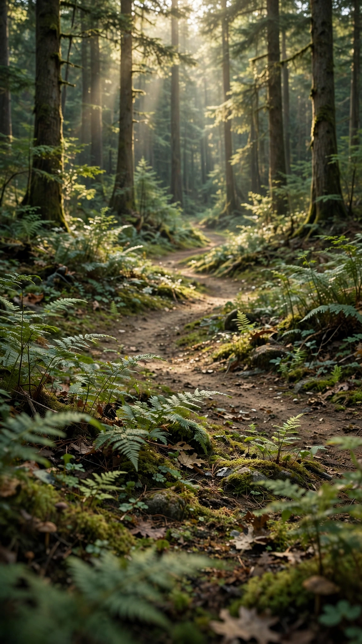 Lush Pine Forest Trail — UGC video ad background environment by Crisp UGC Ads